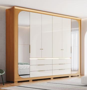 ROPERO 6 PUERTAS Y 6 CAJONES LUMIERE HENN CINAMOMO | OFF WHITE