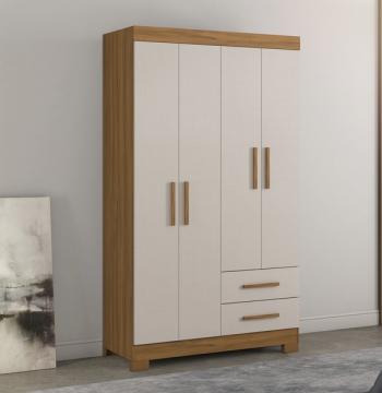 ROPERO 4 PUERTAS 2 CAJONES NT5005 NOTAVEL FREIJO TREND|OFF WHITE