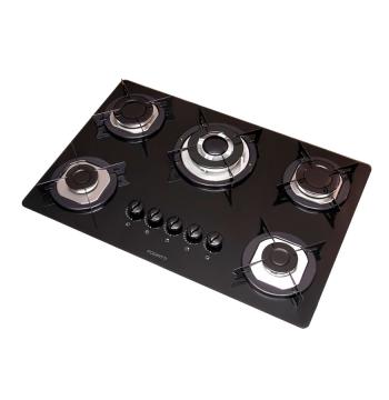 COOKTOP 5 HORNALLAS TRIPLE LLAMA FOGATTI NEGRO