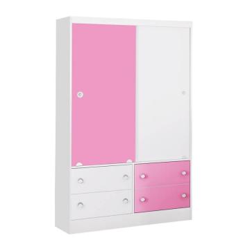ROPERO 2 PUERTAS 131 QMOVI BLANCO ROSA