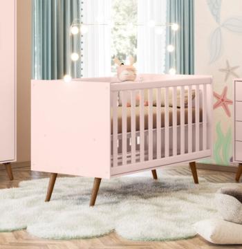 CUNA MINI CAMA Q ENCANTO RETRO 3820 QMOVI ROSA