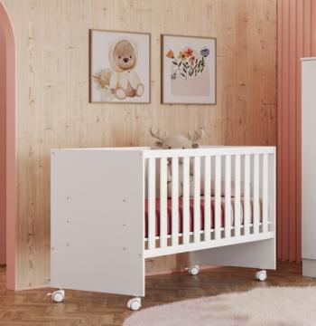CUNA RECTO CON RUEDITAS 3540 QMOVI BLANCO
