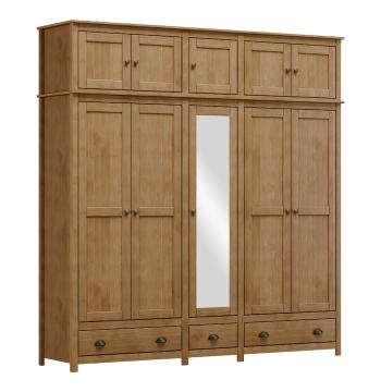 ROPERO 10 PUERTAS 3 CAJONES TOPAZIO 9139BV CON VALIJERO FINESTRA FREIJO