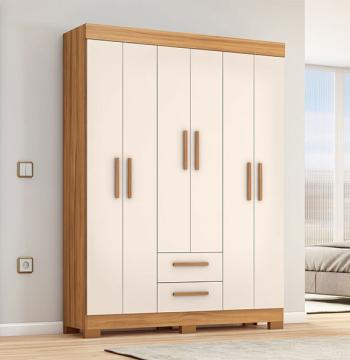ROPERO 6 PUERTAS 2 CAJONES NT6015 NOTAVEL FREIJO TREND | OFF WHITE