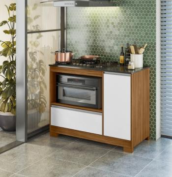 BALCON COOKTOP 1110 1 PUERTA 1 CAJÓN TAMPO CORTADO NT3050 NOTAVEL FREIJO TREND | BLANCO