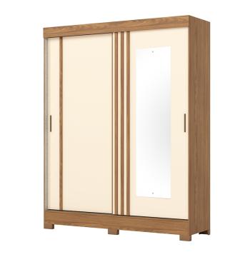 ROPERO 2 PUERTAS CORREDIZAS CON ESPEJO BE370 BRIZ NATURE | OFF WHITE | NEGRO