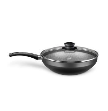 SARTEN WOK FLORA CON TAPA MTA GRAFITE