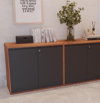 ARMARIO BAJO GOLD 34.001.5 25MM CON DOS PUERTAS GIOBEL NOCE | NEGRO