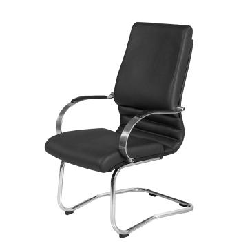 SILLA INTERLOCUTOR CROMADA LUNA 5.217 GIOBEL NEGRO