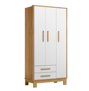 ROPERO 3 PUERTAS 2 CAJONES SLIM 4340 QMOVI FREIJO | BLANCO