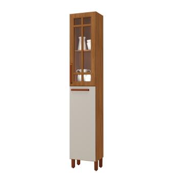 ALACENA 400 CON VIDRIO INCOLORO MONZA 6172.68 INDEKES FREIJO | OFF WHITE