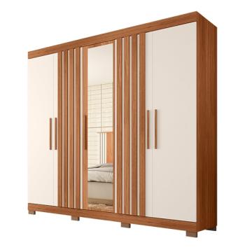 ROPERO 5 PUERTAS CON ESPEJO SOPHIA 2.2 CAEMMUN FREIJO|OFF WHITE
