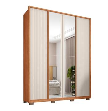 ROPERO 4 PUERTAS CON ESPEJO LIOR 1.8 CAEMMUN FREIJO|OFF WHITE