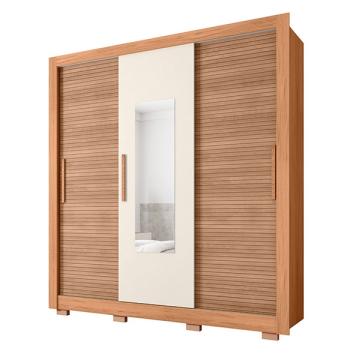 ROPERO 3 PUERTAS CORREDIZAS CON ESPEJO CHILE 1.9 CAEMMUN FREIJO|OFF WHITE