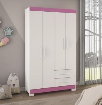 ROPERO 4 PUERTAS NT5005 NOTAVEL BLANCO|ROSA