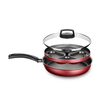 SARTEN PARA HUEVOS CON TAPA 1.4 LITROS N22 CRISTAL MTA CEREZA