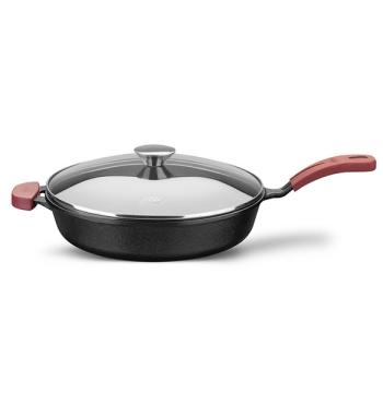 SARTEN GRANDE 3,1 LITROS CON TAPA VIDRIO HIERRO MTA