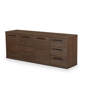 ARMARIO 186 BALCON  EVOLUTION 18.0030 3 PUERTAS 3 CAJONES GIOBEL NOCE