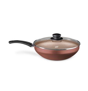 WOK FLORA 2.8 LITROS N24 CON TAPA MTA CHOCOLATE