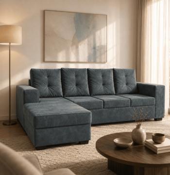 SOFA ONIX TRES LUGARES + CHAISE ABBA 896
