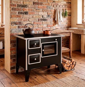 COCINA A LEÑA GERAL Nº 2 VITROCERAMICA GERAL LADO IZQUIERDO NEGRO