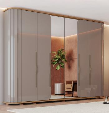 ROPERO 6 PUERTAS CON ESPEJO PREMIUM HENN AVELA | NATURE