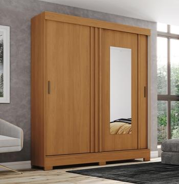 ROPERO 2 PUERTAS CORREDIZAS CON ESPEJO BE309 HENN CINAMOMO|CINAMOMO |OFF WHITE