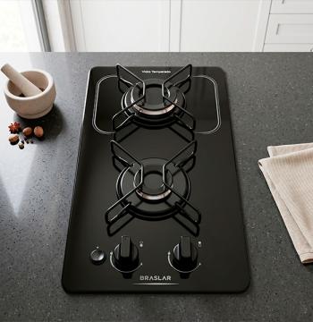 COOKTOP 2 HORNALLAS POP NEW ABBATEC NEGRO
