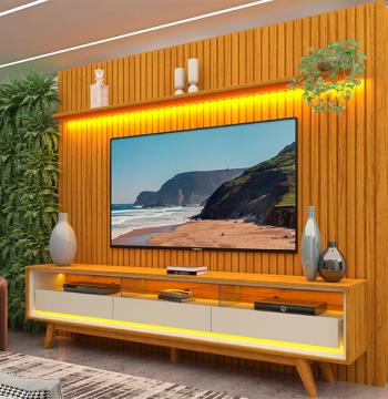 PANEL CON LEDS CON PATAS NOBRE 230 + RACK CON LEDS CON PATAS REQUINTE 212 GELIUS NATURE|OF