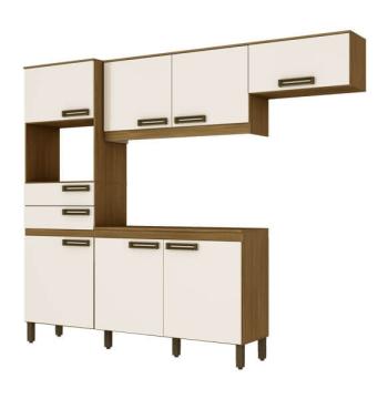 KIT COCINA 7 PUERTAS 2 CAJONES B107 BRIZ NATURE|OFF WHITE