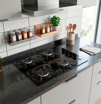 COOKTOP 4 HORNALLAS POP NEW ABBATEC NEGRO