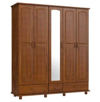 ROPERO 5 PUERTAS 3 CAJONES CON ESPEJO ONIX 1719T FINESTRA IMBUIA