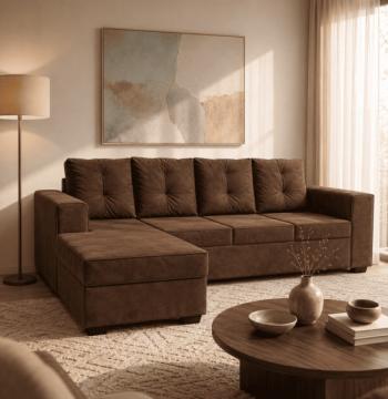 SOFA ONIX TRES LUGARES + CHAISE ABBA 871
