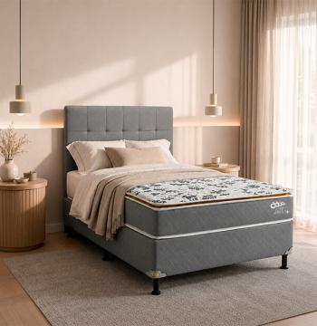 SOMIER LETTO MAS 120 BA+CO+CA ABBA GRIS