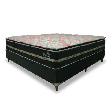 SOMIER RECREARE S PILLOW TOP 140 BA+CO ABBA BORDO