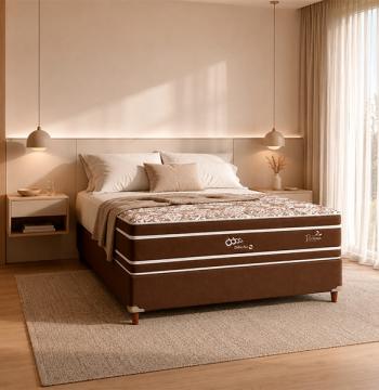 SOMIER RECREARE S DOBLE FAZ 160 BA+CO ABBA MARRON