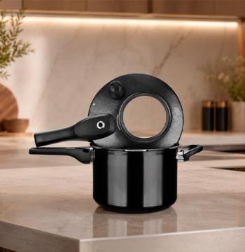 OLLA A PRESIÓN CIERRE EXTERNO 4.5 LITROS 6610 MTA NEGRO