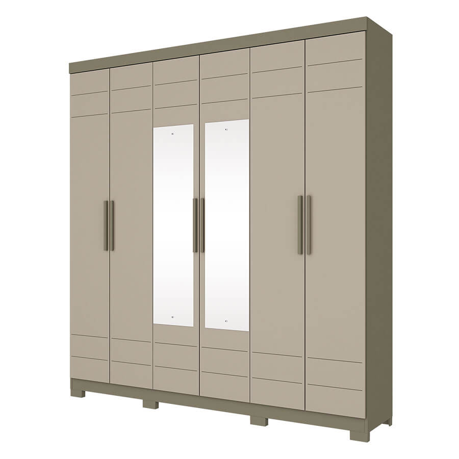 ROPERO FLORA 6 PUERTAS HENN DUNA CRISTAL