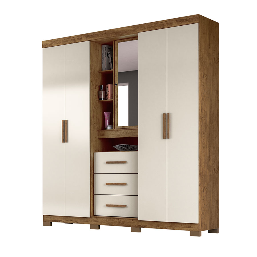 ROPERO ELDORADO 5 PUERTAS MOVAL CASTAÑO|WOOD VAINILLA