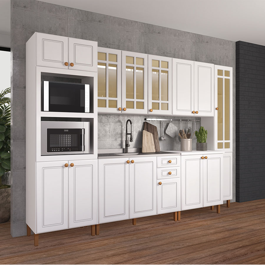 CONJUNTO COCINA 6147 AMERICA 6 MÓDULOS INDÉKES BLANCO