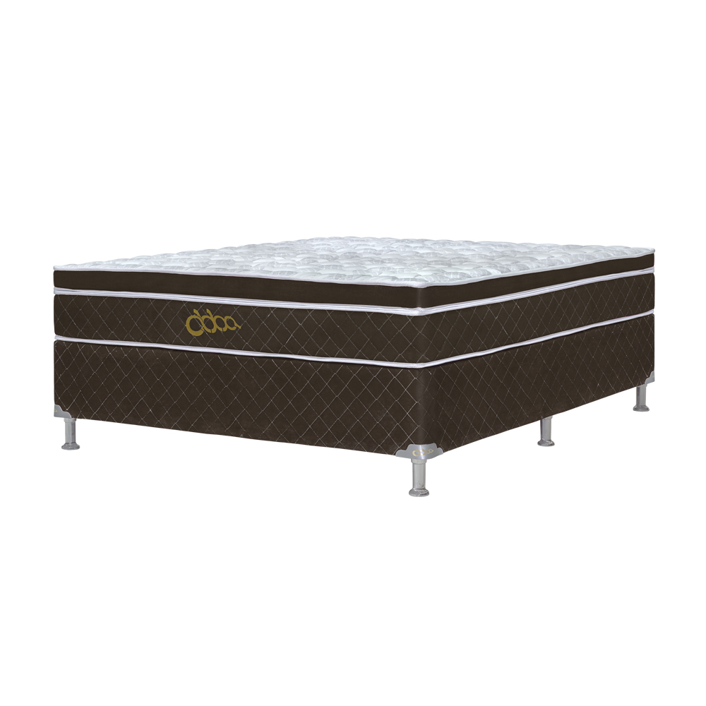 SOMIER EURO 1.40 BA+CO ABBA MARRON