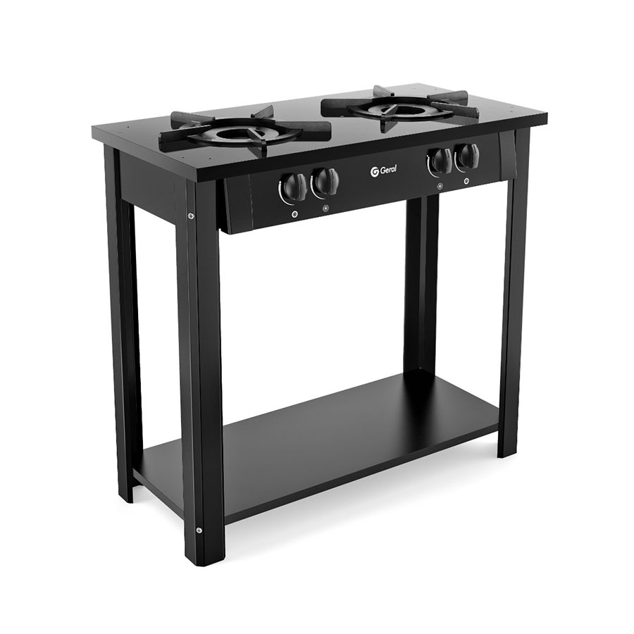 COCINA SEMI-INDUSTRIAL 2 HORNALLAS ABBATEC NEGRO