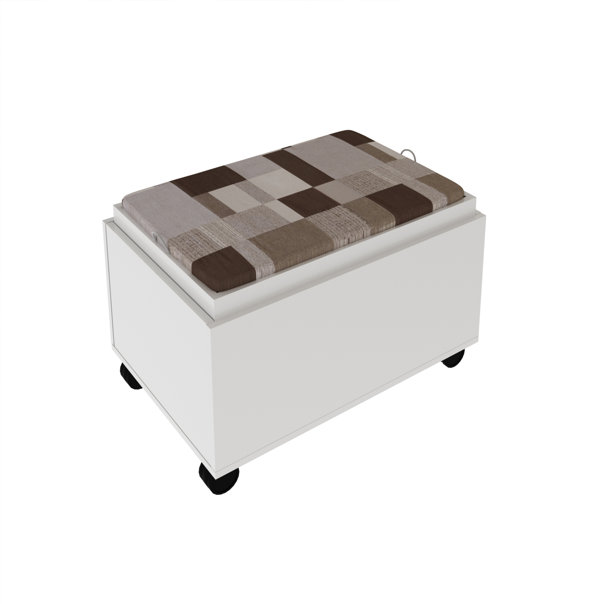 MESA CENTRO CON PUFF PU2053 TECNOMOBILI BLANCO