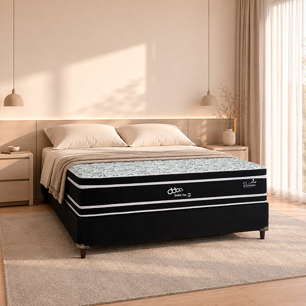 SOMIER RECREARE DOBLE FAZ 140 BA+CO ABBA NEGRO