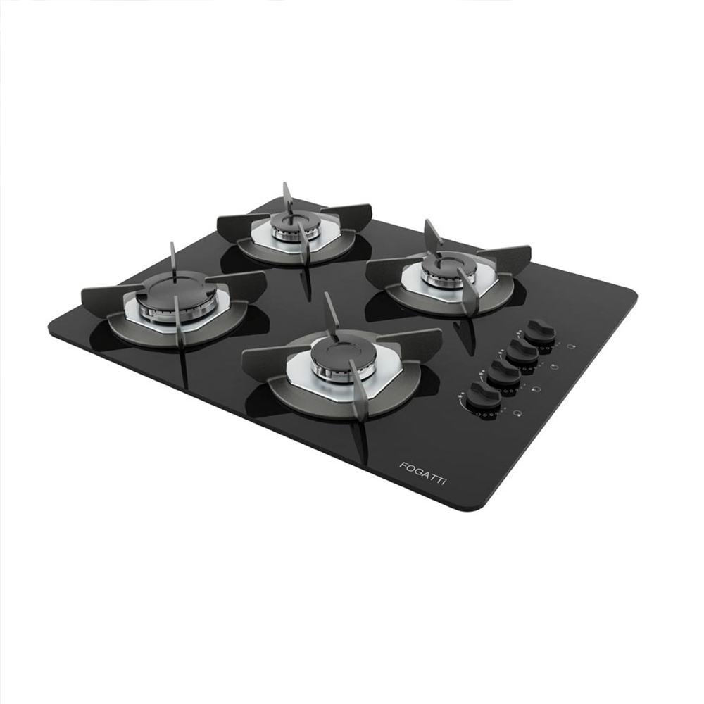 COOKTOP 4 HORNALLAS SAFE FOGATTI NEGRO