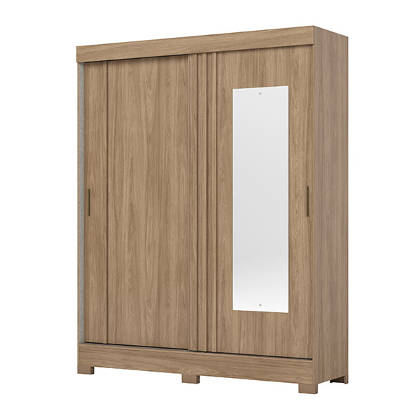 ROPERO 2 PUERTAS CORREDIZAS CON ESPEJO BE309 HENN JEQUITIBA