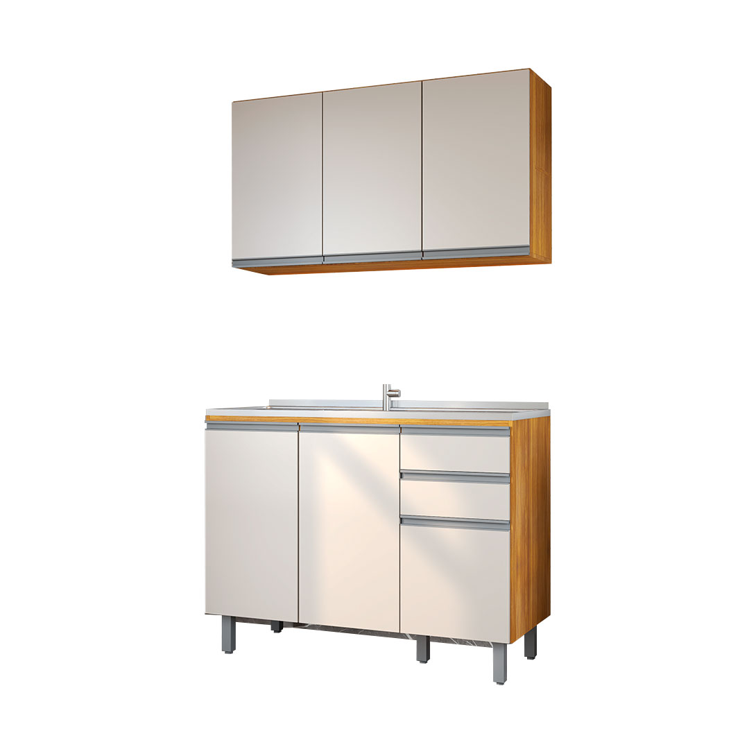 COCINA MODULADA 2 PIEZAS VOLLARE FIORELLO FREIJO | OFF WHITE