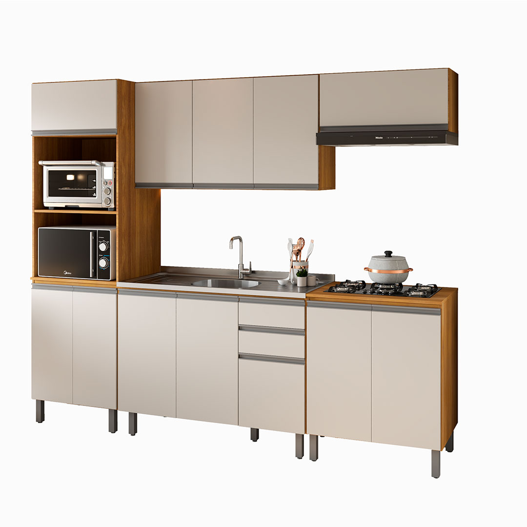COCINA MODULADA 5 PIEZAS VOLLARE FIORELLO FREIJO | OFF WHITE