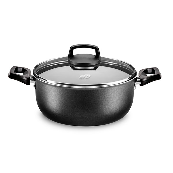 CACEROLA CON TAPA 4.9 LITROS N26 CRISTAL MTA GRAFITE