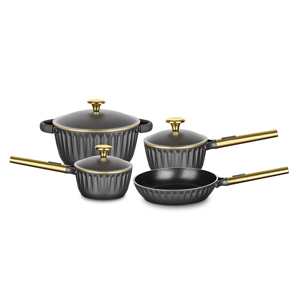 CONJUNTO 4 PIEZAS CONCEPT MTA NEGRO | GOLD